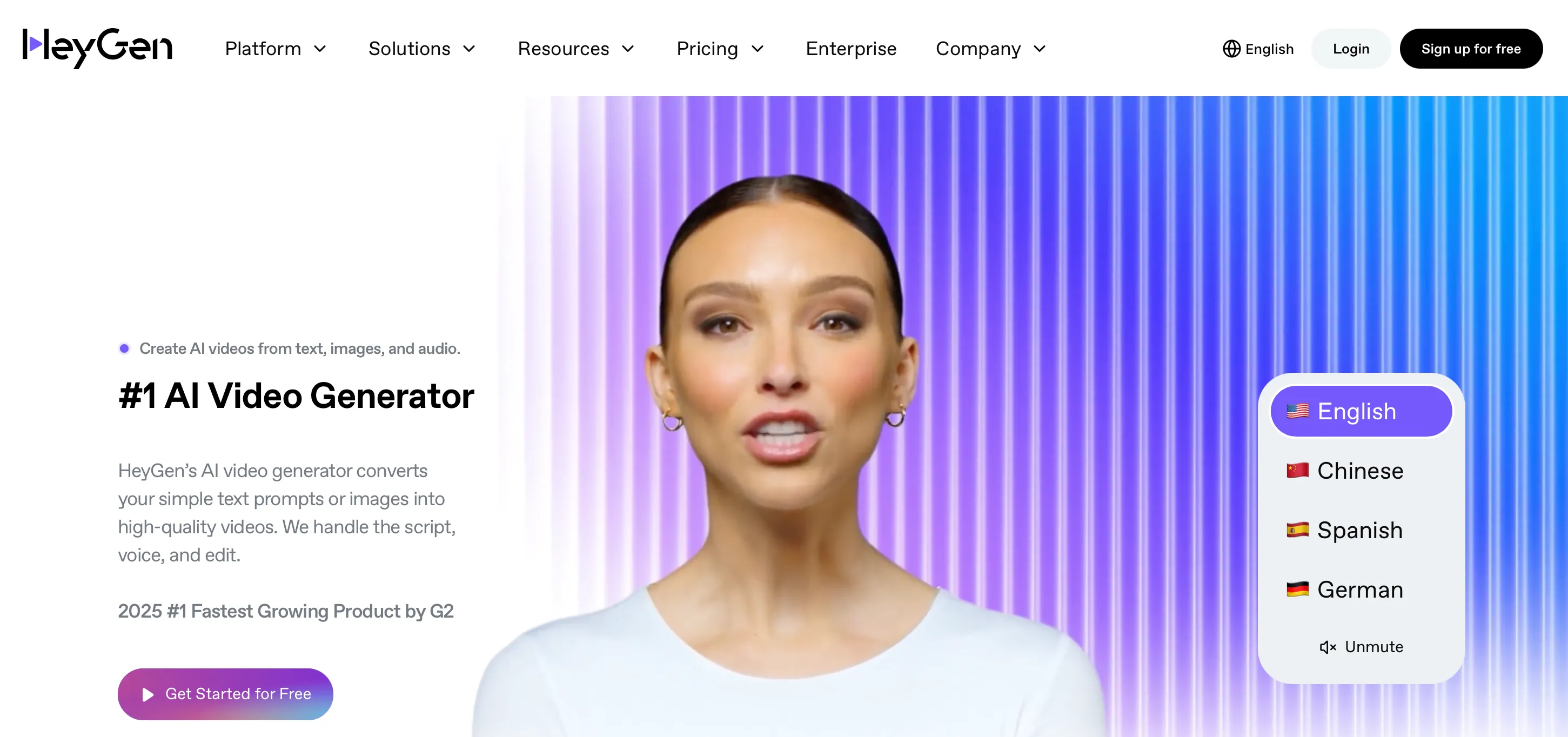 Heygen.com service screenshot