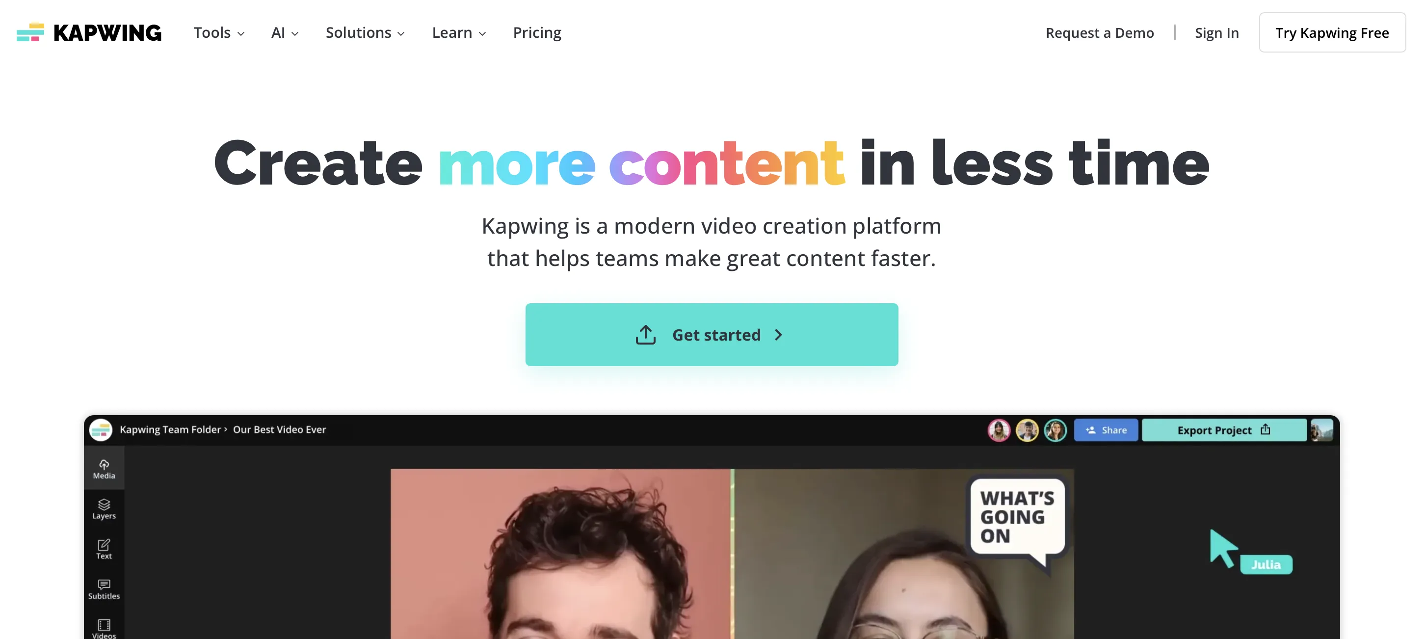 Kapwing.com service screenshot